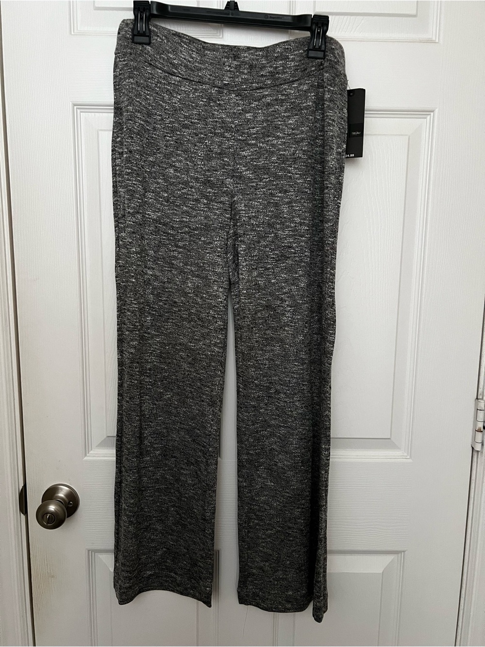 Women's Marled Wide-Leg Lounge Pants - Gray